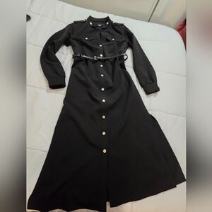 Tommy Hilfiger Black Dress with Gold Accents